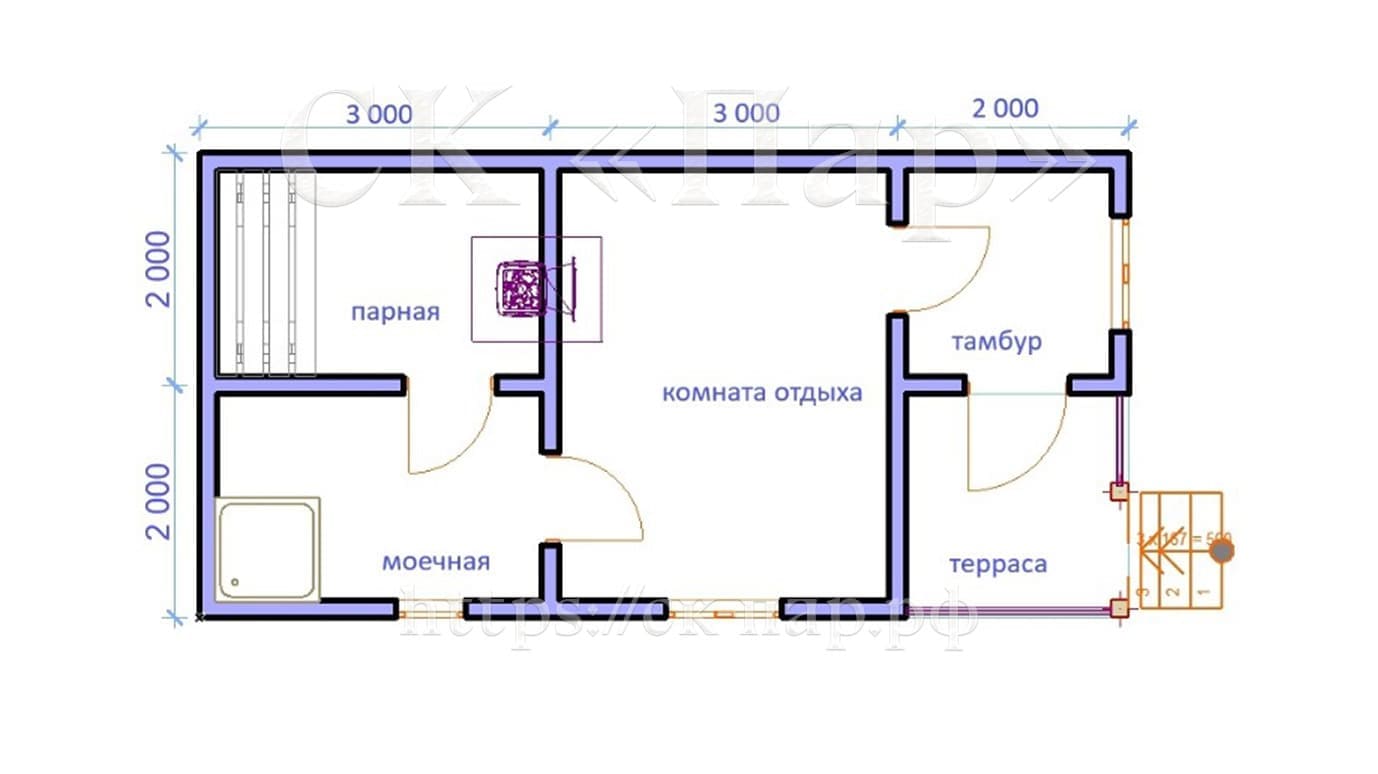 Баня из бруса «Иркутск»