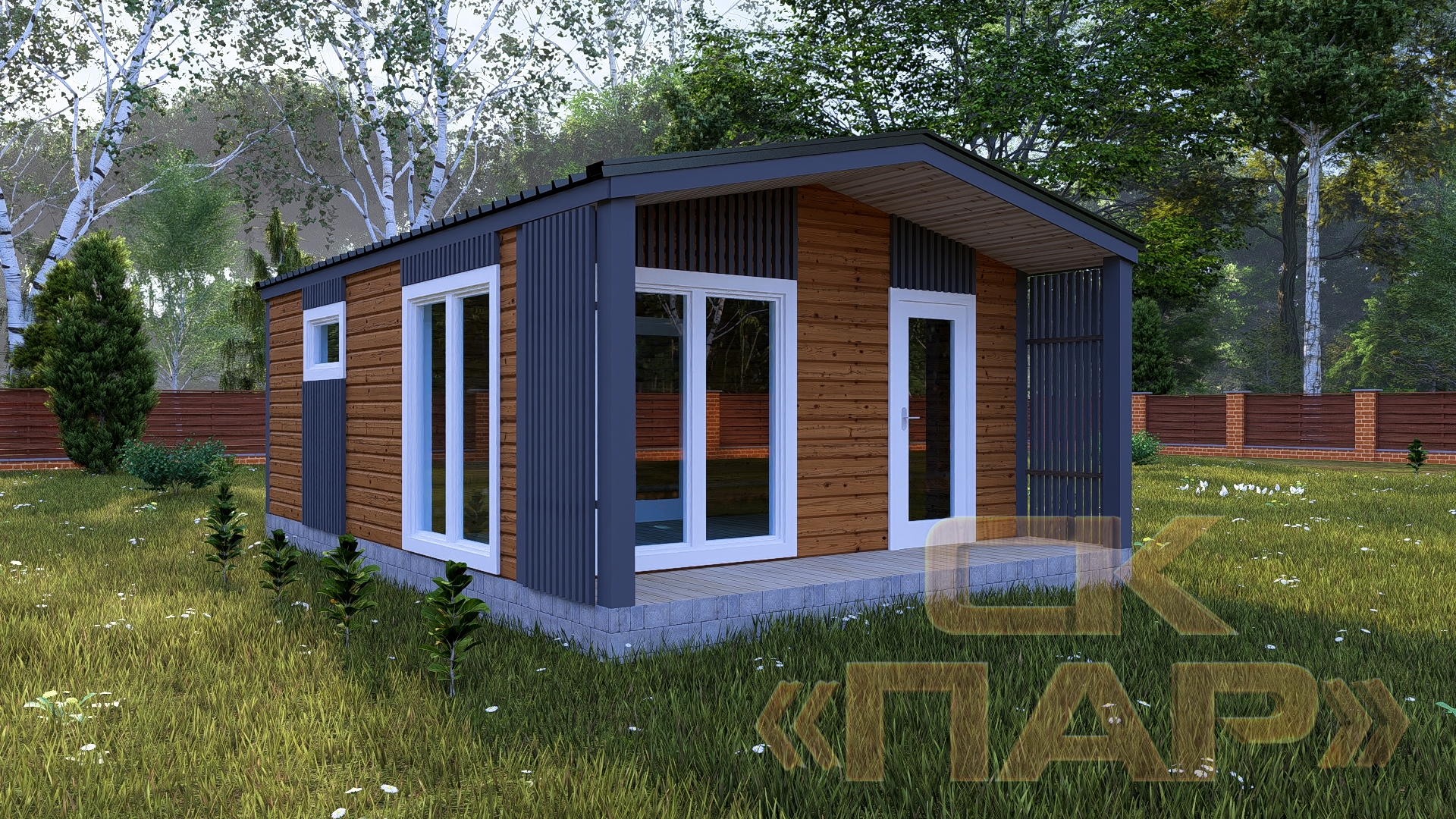 Модульная баня «Купеческая» — 7x4.60 м