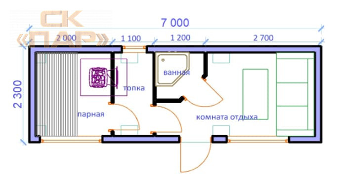 Мобильная баня «Дон»