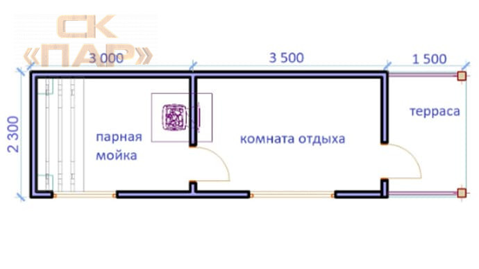 Мобильная баня «Пинета»