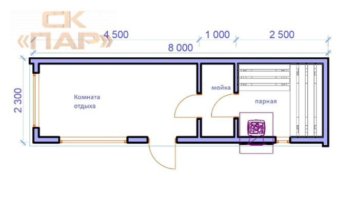 Мобильная баня «Урал»
