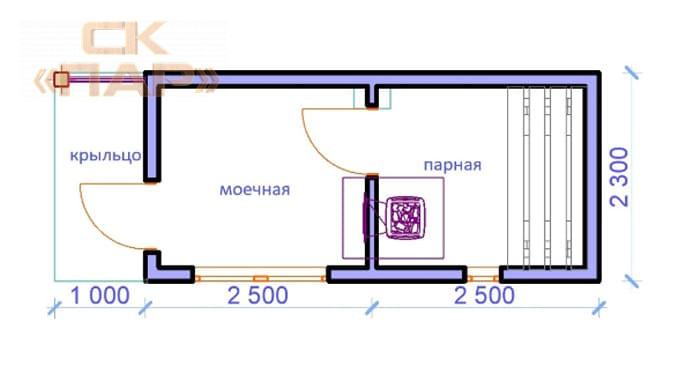 Мобильная баня «Онега»
