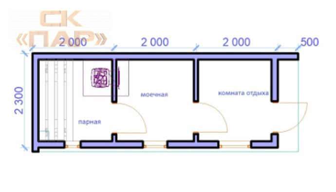 Мобильная баня «Кама»