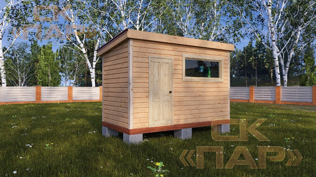 Мобильная баня «Кедр» — 4x2 м