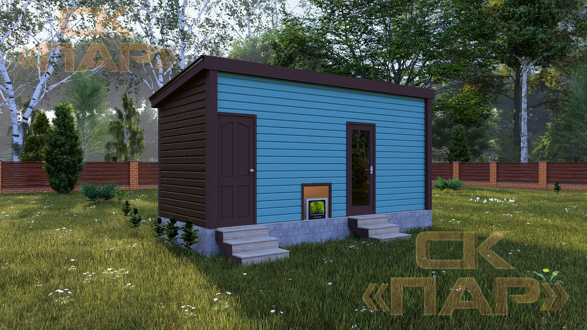 Мобильная баня «Жаринка» — 6x2.40 м