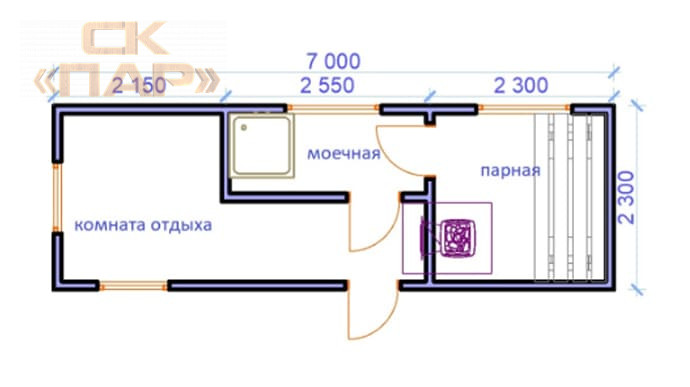Мобильная баня «Москва»