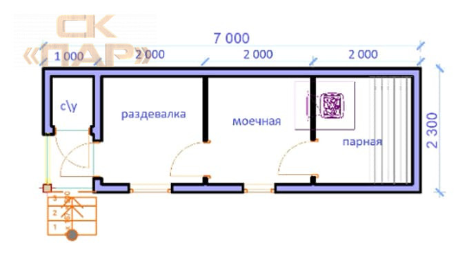 Мобильная баня «Ветлуга»